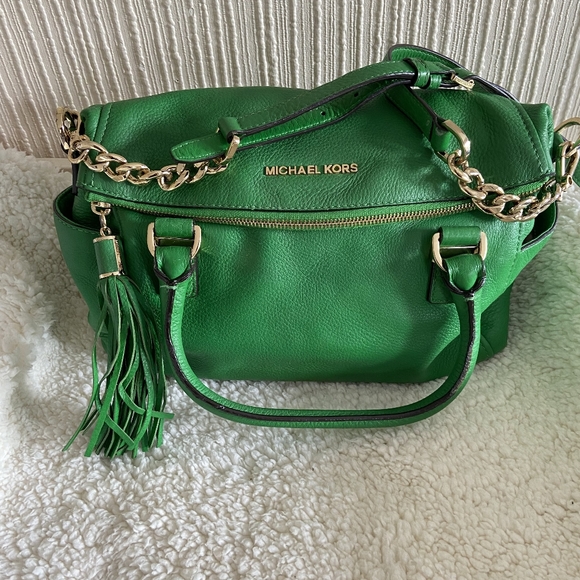 Michael Kors green real leather medium cross body bag - Picture 3 of 9